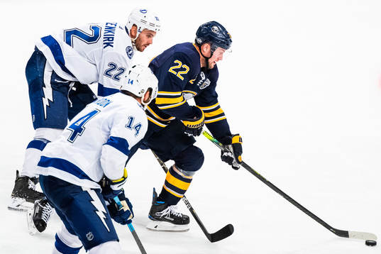 Kevin Shattenkirk and Patrick Maroon of Tampa Bay Lightning