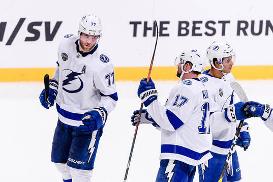 Victor Hedman of Tampa Bay Lightning celebrates