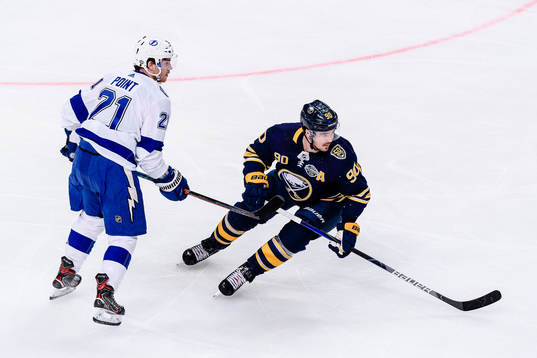 Brayden Point of Tampa Bay Lightning and Marcus Johansson