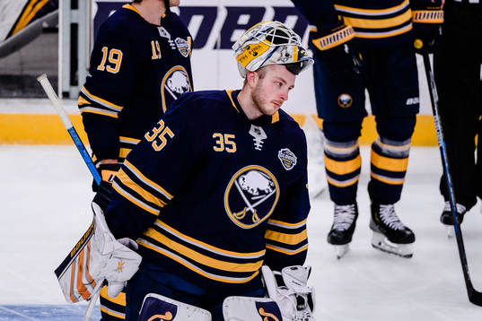Goalkeeper Linus Ullmark of Buffalo Sabres