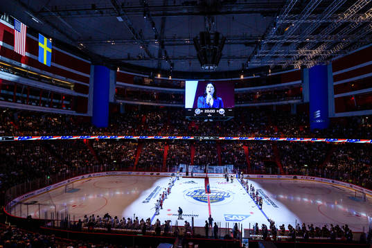 National anthems prior to the NHL regular season ice hockey
