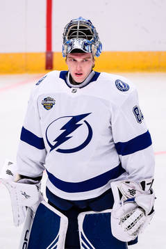 Goalkeeper Andrei Vasilevsky of Tampa Bay Lightning