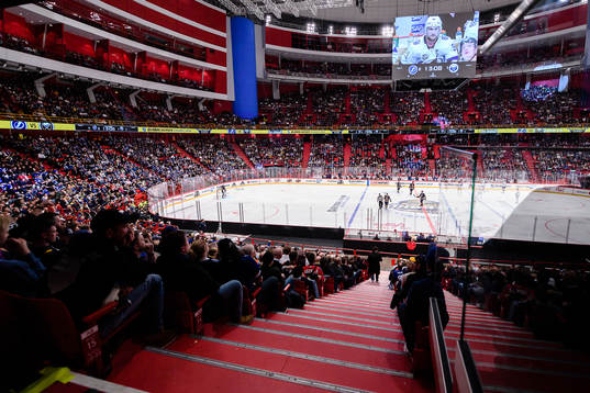 Interior view of Globen arena