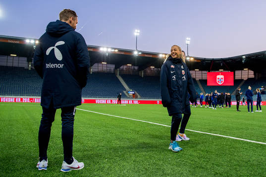 Martin Sjögren, head coach of Norway, and Rikke Bogetveit