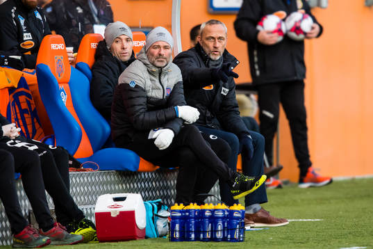 Andrea Loberto, assistant coach of Aalesund, and Lars