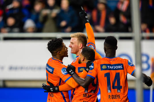 Torbjørn Agdestein of Aalesund celebrates