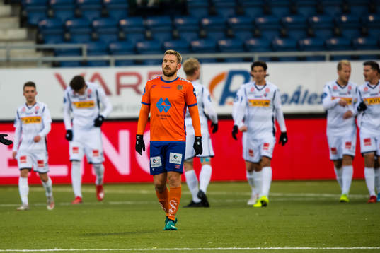 Oddbjørn Lie of Aalesund looks dejected