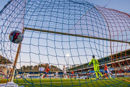 Torbjørn Agdestein of Aalesund scores the 1-1 goal