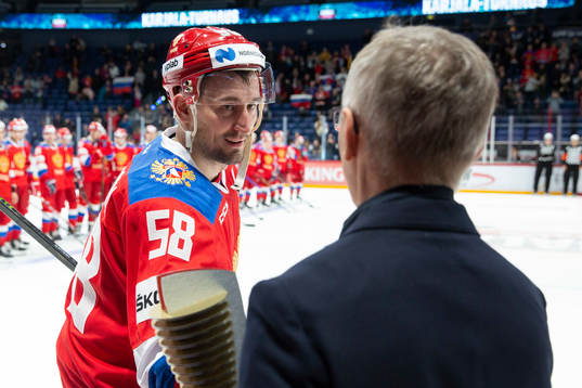 Best player of team Russia, Anton Slepyshev #58, RUS, Igor