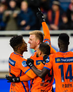 Torbjørn Agdestein of Aalesund celebrates