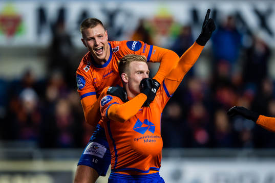 Torbjørn Agdestein of Aalesund celebrates