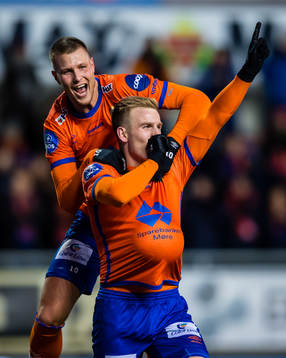 Torbjørn Agdestein of Aalesund celebrates