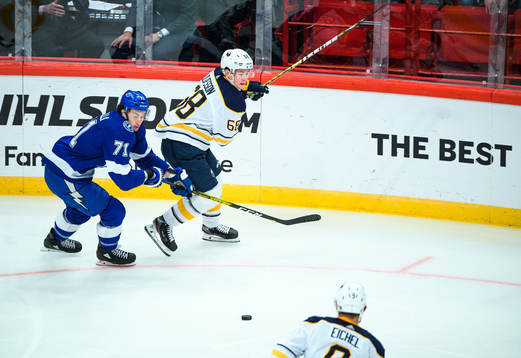 Anthony Cirelli of Tampa Bay Lightning against Victor
