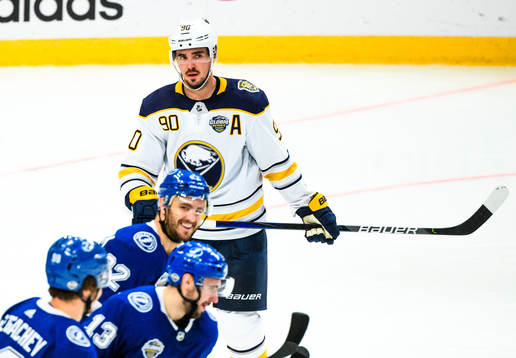 Marcus Johansson of Buffalo Sabres looks dejected