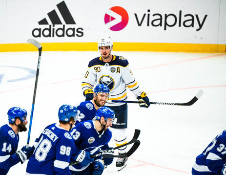 Marcus Johansson of Buffalo Sabres looks dejected