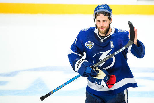 Victor Hedman of Tampa Bay Lightning celebrates
