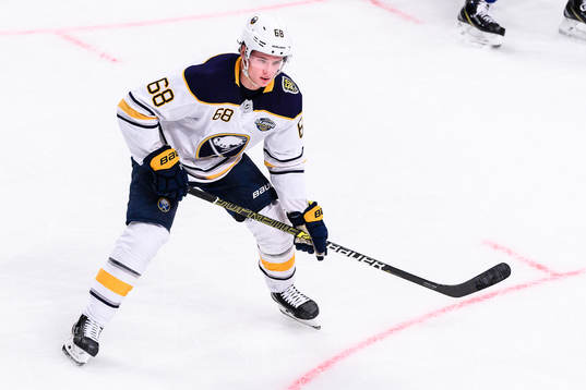 Victor Olofsson of Buffalo Sabresduring the NHL regular