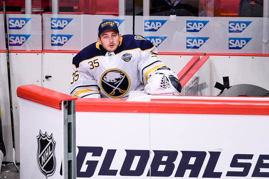Goalkeeper Linus Ullmark of Buffalo Sabres