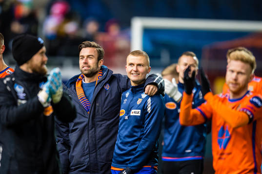 Kaj Ramsteijn and David Kristjan Olafsson of Aalesund