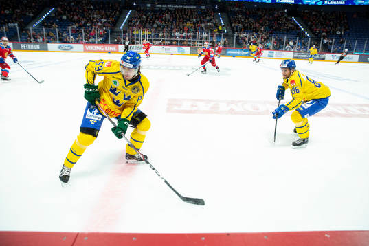 Linus Johansson #59, SWE, Mathias Brome #86, SWE