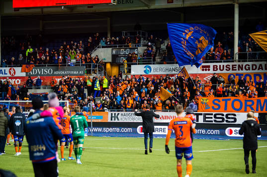 Spectators in the stands