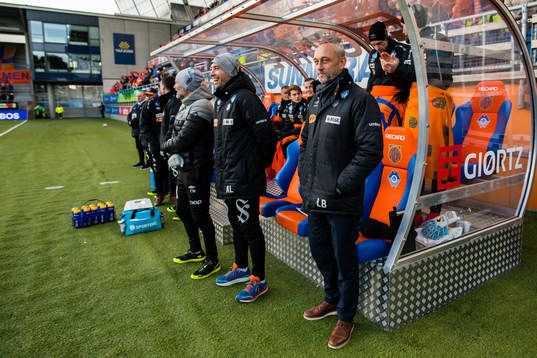 Andrea Loberto, assistant coach of Aalesund, and Lars