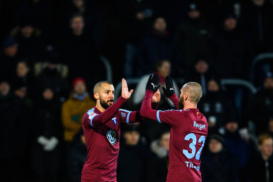 Malmö FFs Guillermo Molins och Jo Inge Berget jublar