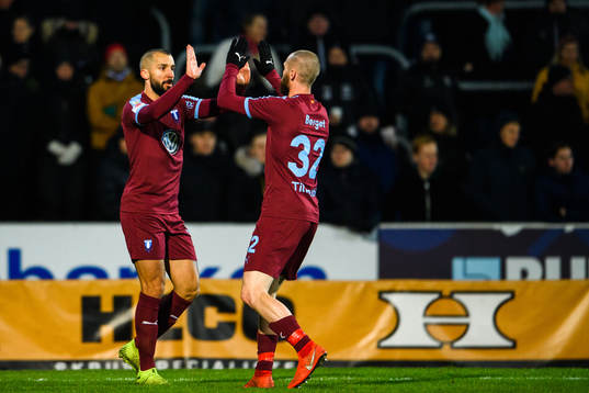 Malmö FFs Guillermo Molins och Jo Inge Berget jublar