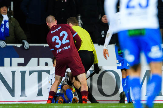Malmö FFs Malmö FFs Jo Inge Berget i en situation med
