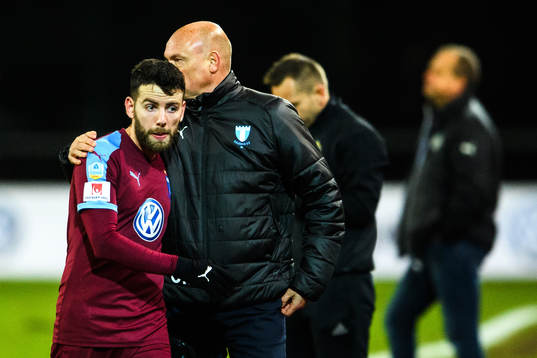 Malmö FFs Erdal Rakip och tränare Uwe Rösler