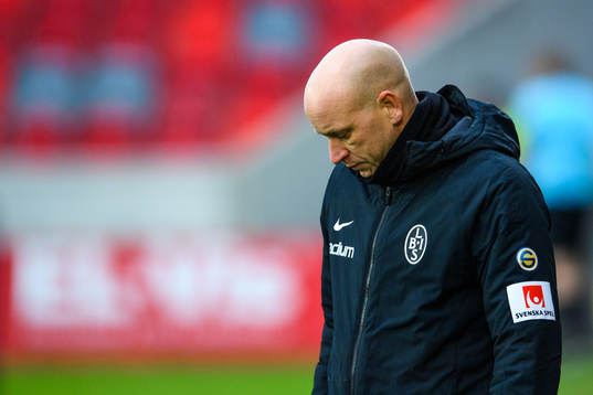 Landskronas tränare Billy Magnusson deppar