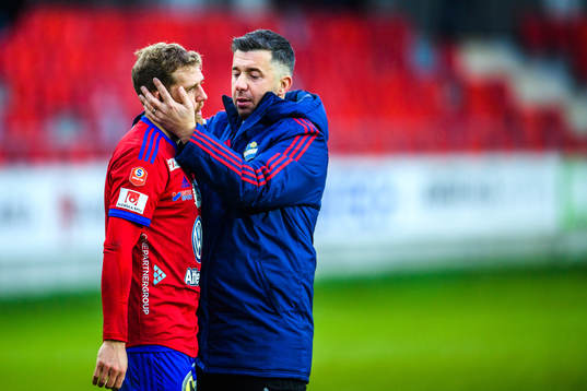 Östers Stefan Karlsson och tränare Dennis Velic