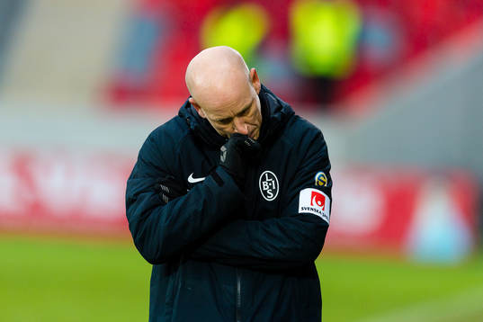 Landskronas tränare Billy Magnusson deppar