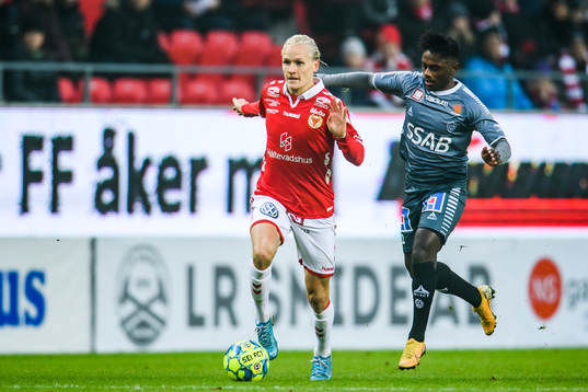 Kalmars Henrik Löfkvist och Brages Kristian Andersen