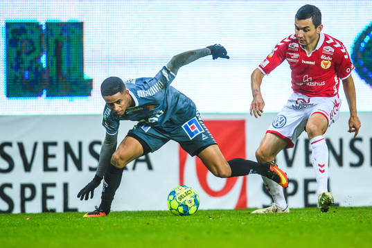 Kalmars Emin Nouri och Brages Jonathan Morsay
