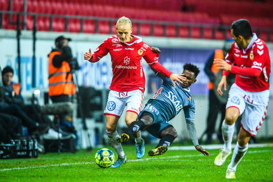Kalmars Henrik Löfkvist och Brages Kristian Andersen