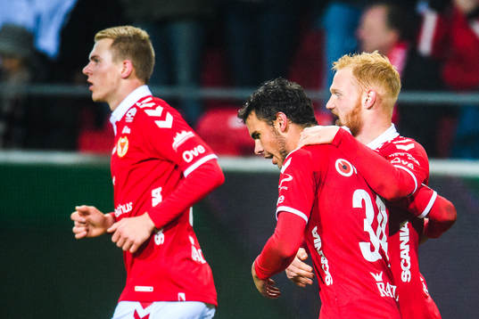 Kalmars Herman Hallberg och Nils Fröling jublar