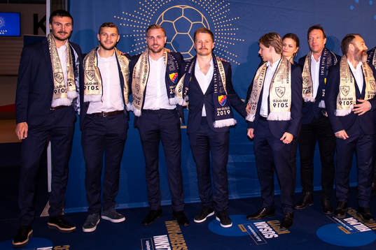 Djurgårdens Erik Berg, Jesper Karlström, Jonathan Ring,