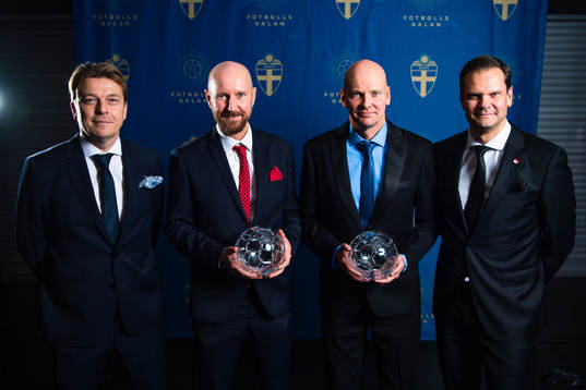 Prisutdelare Tony Gustafsson och Patrik Hofbauer, VD