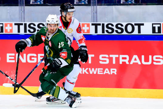 Martin Johansson of Färjestad and Theodor Lennström of
