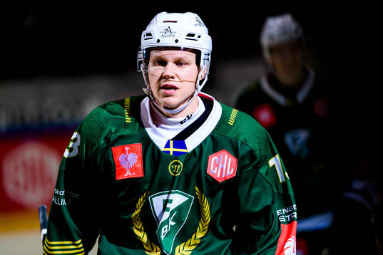 Daniel Viksten of Färjestad celebrates