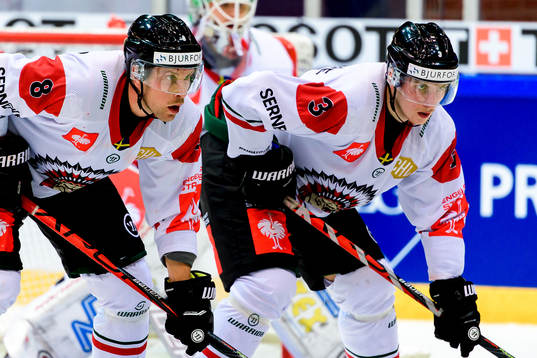 Viktor Ekbom and Jacob Moverare of Frölunda