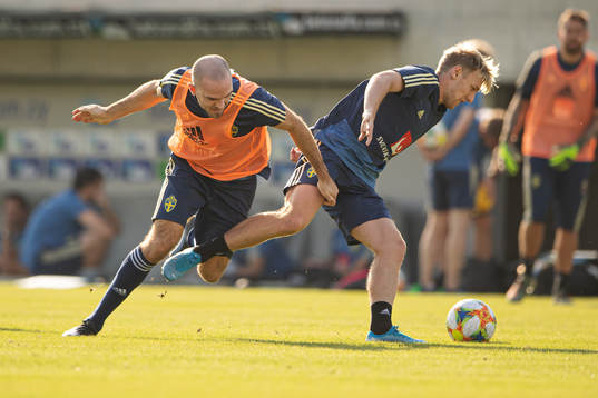 Marcus Danielson and Emil Forsberg of the Swedish national