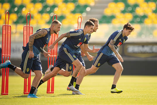 John Guidetti, Mikael Lustig, Albin Ekdal and Victor