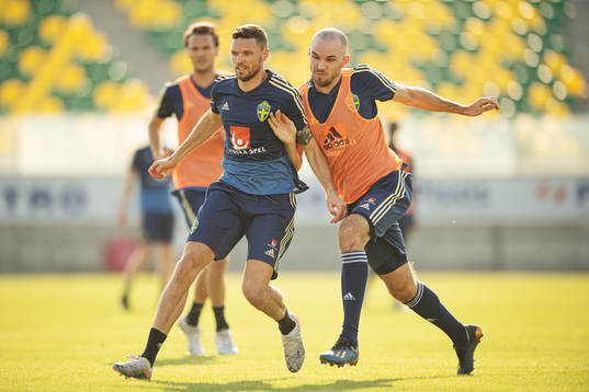 Marcus Berg and Marcus Danielson of the Swedish national