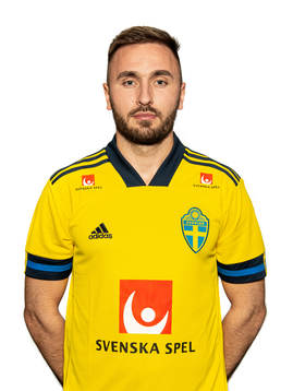 Muamer Tankovic of the Swedish national football team poses