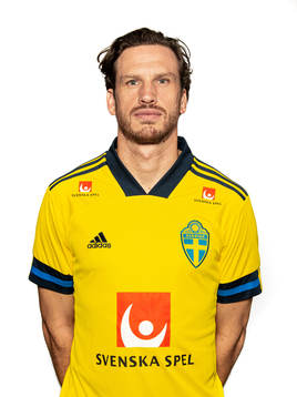 Gustav Svensson of the Swedish national football team poses