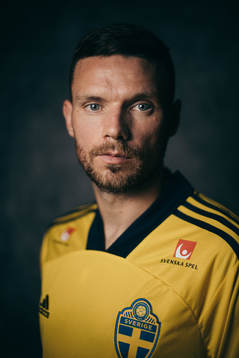 Marcus Berg of the Swedish national football team poses for