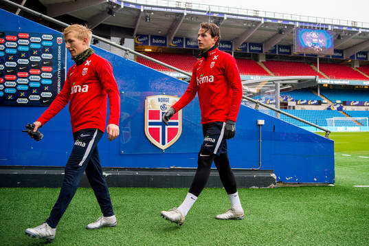 Birger Meling and Sander Berge of Norway