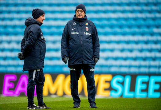 Per Joar Hansen, assistant coach, and Lars Lagerbäck, head